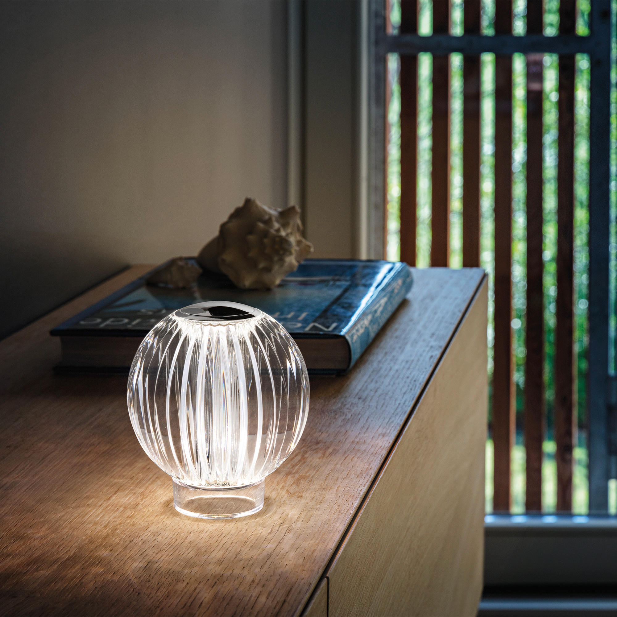 AKKU-TISCHLEUCHTE 11/12 cm  - Klar, Design, Kunststoff/Metall (11/12cm) - Ideal Lux