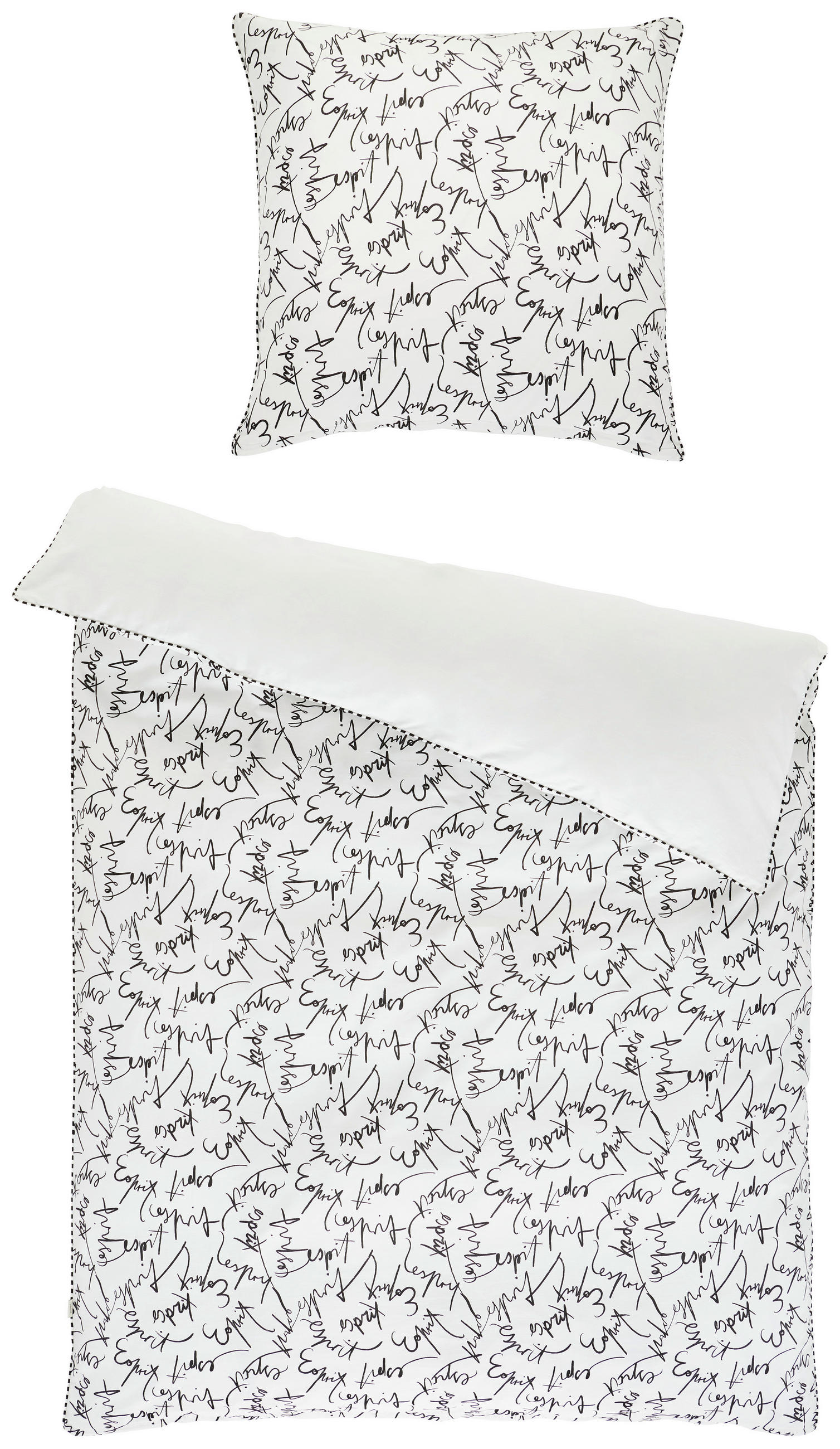 OBOUSTRANNÉ POVLEČENÍ, renforcé, antracitová, 135/200 cm - antracitová, Basics, textil (135/200cm) - Esprit