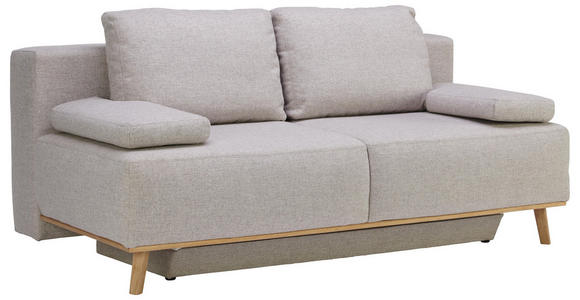 BOXSPRINGSOFA Hellgrau - Hellgrau, MODERN, Holz/Textil (203/97/107cm) - Dieter Knoll