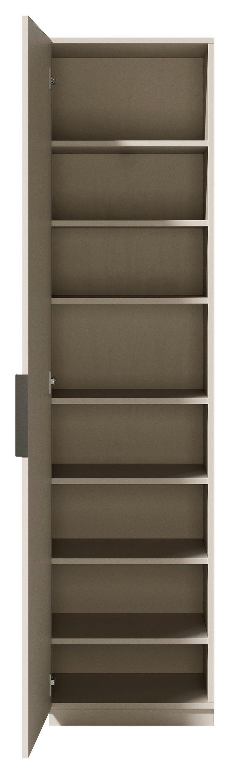 GARDEROBENSCHRANK  in 50/205/40 cm  - Kaschmir/Schwarz, Design, Holzwerkstoff/Kunststoff (50/205/40cm) - Carryhome
