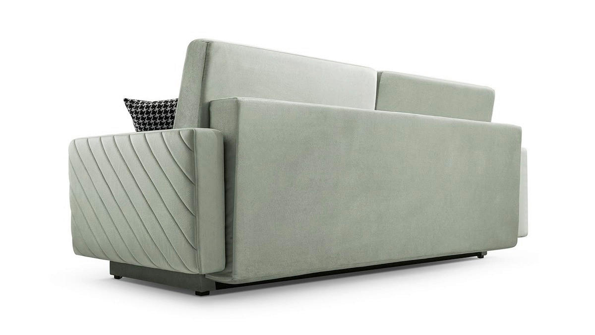 SCHLAFSOFA OSAKA in Mintgrün  - Schwarz/Weiß, Design, Holz/Kunststoff (230/96/97cm) - MID.YOU