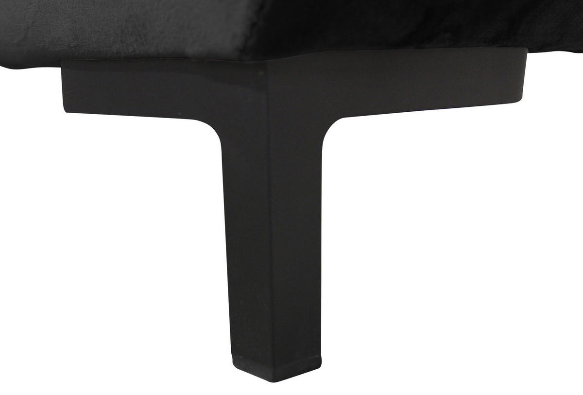 CloseUp von Livetastic ECKSOFA Schwarz Velours.