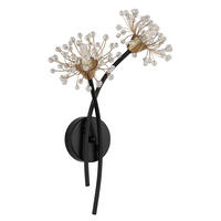 VÄGGLAMPA FIORE 32,5/44,5 cm   - klar/svart, Design, metall/plast (32,5/44,5cm) - Globo