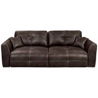 SCHLAFSOFA in Mikrovelours Braun  - Chromfarben/Hellbraun, Modern, Kunststoff/Textil (245/85/115cm) - Livetastic