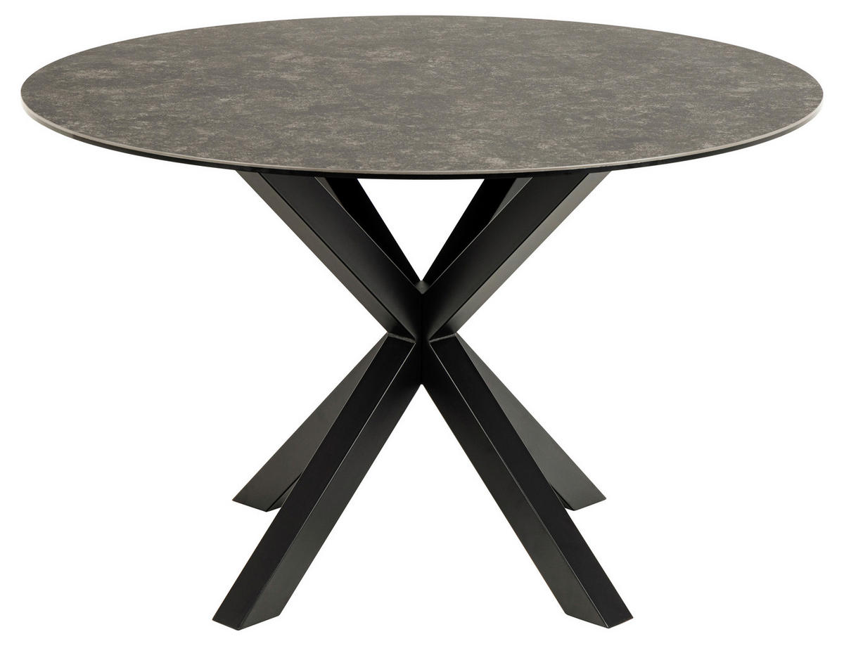 JEDILNA MIZA, črna  - črna, Moderno, kovina/keramika (119/119/75,5cm) - MID.YOU