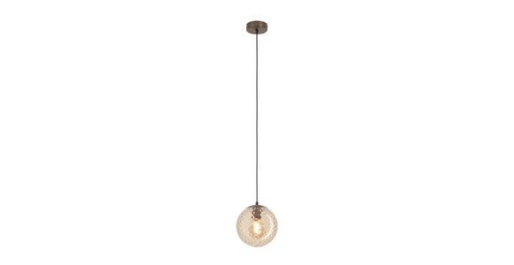 HÄNGELEUCHTE Kastav 20/110 cm  - Braun/Bronzefarben, Design, Glas/Metall (20/110cm) - Novel