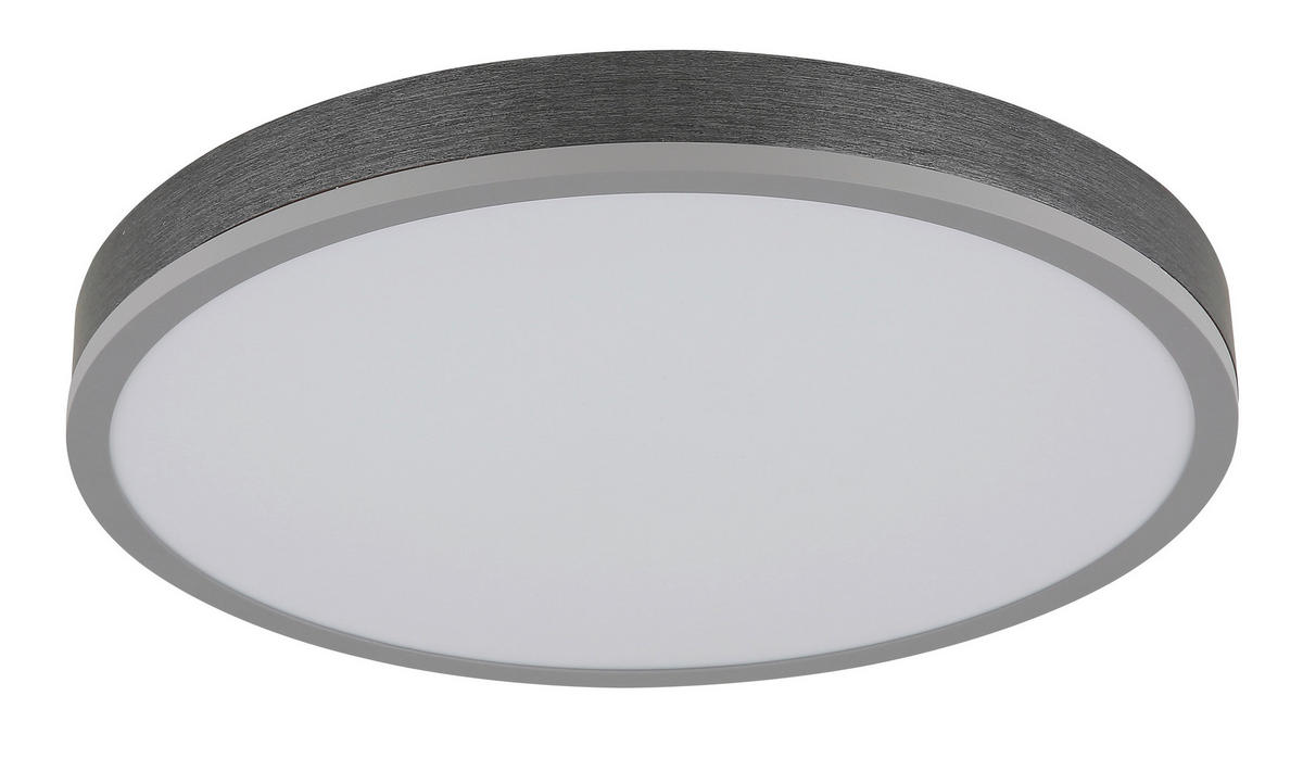 LED-DECKENLEUCHTE  45/8,5 cm    - Weiss/Dunkelgrau, Basics, Kunststoff/Metall (45/8,5cm) - Globo
