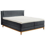 BOXSPRINGBETT 180/200 cm  in Anthrazit  - Eichefarben/Anthrazit, KONVENTIONELL, Holz/Textil (180/200cm) - Carryhome