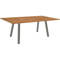 GARTENTISCH 180/100/75 cm  - Graphitfarben/Teakfarben, MODERN, Holz/Metall (180/100/75cm) - Stern