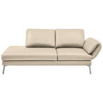 RÉCAMIERE  in Echtleder Creme  - Chromfarben/Creme, Design, Leder/Metall (209/85-109/95-16cm) - Dieter Knoll