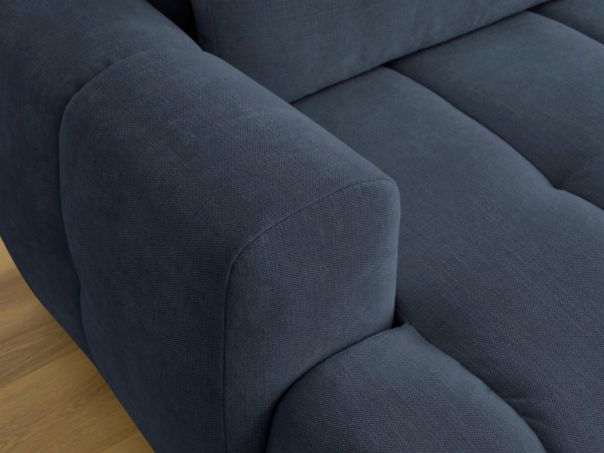 ECKSCHLAFSOFA FUJI Leinenoptik Dunkelblau  inkl.  - Schwarz/Dunkelblau, MODERN, Kunststoff/Textil (292/160cm)