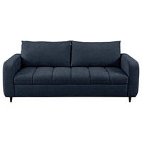 2,5-SITZER Flachgewebe Dunkelblau  - Schwarz/Dunkelblau, Design, Holz/Textil (209/88/101cm) - Lomoco