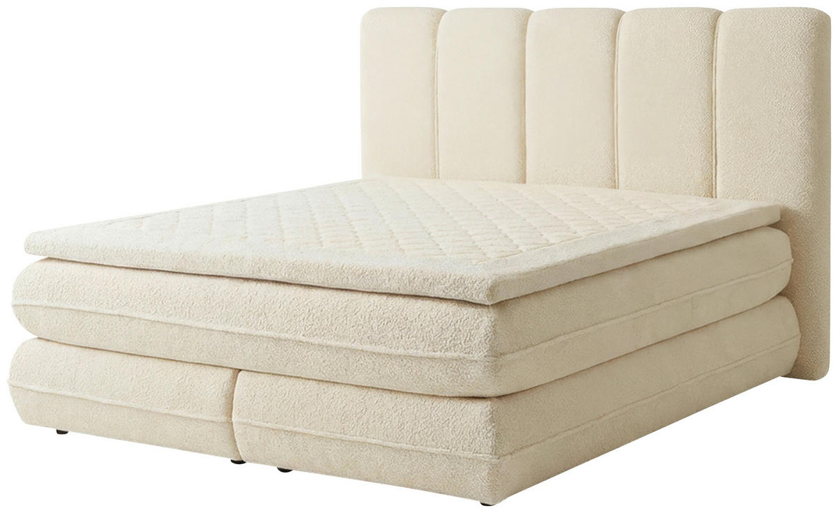 POSTELJA Z VZMETNICO   x  , les bež  - črna/bež, Moderno, kovina/umetna masa (180/200cm) - Hom`in