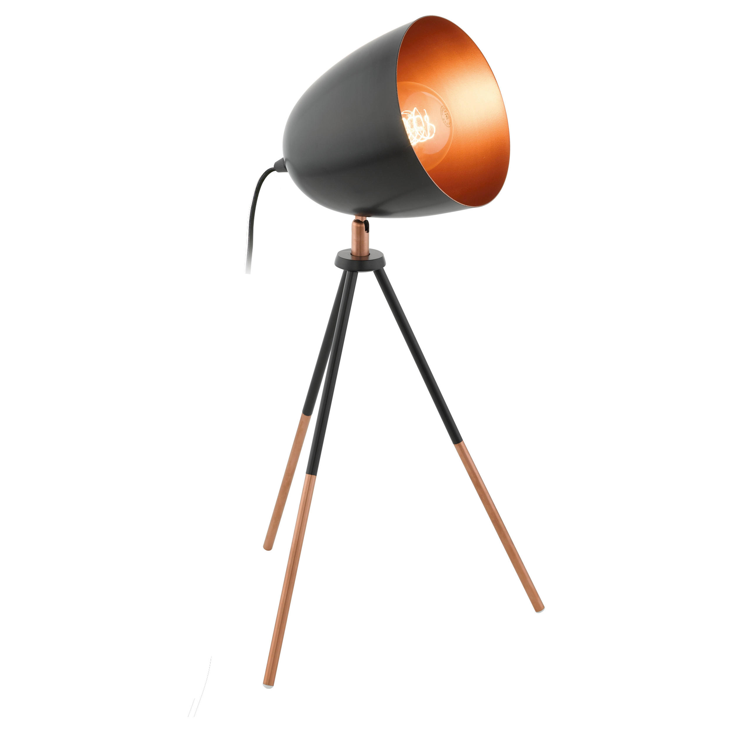 Veioză 29/29/44 cm    - arămiu/negru, Basics, metal (29/29/44cm)