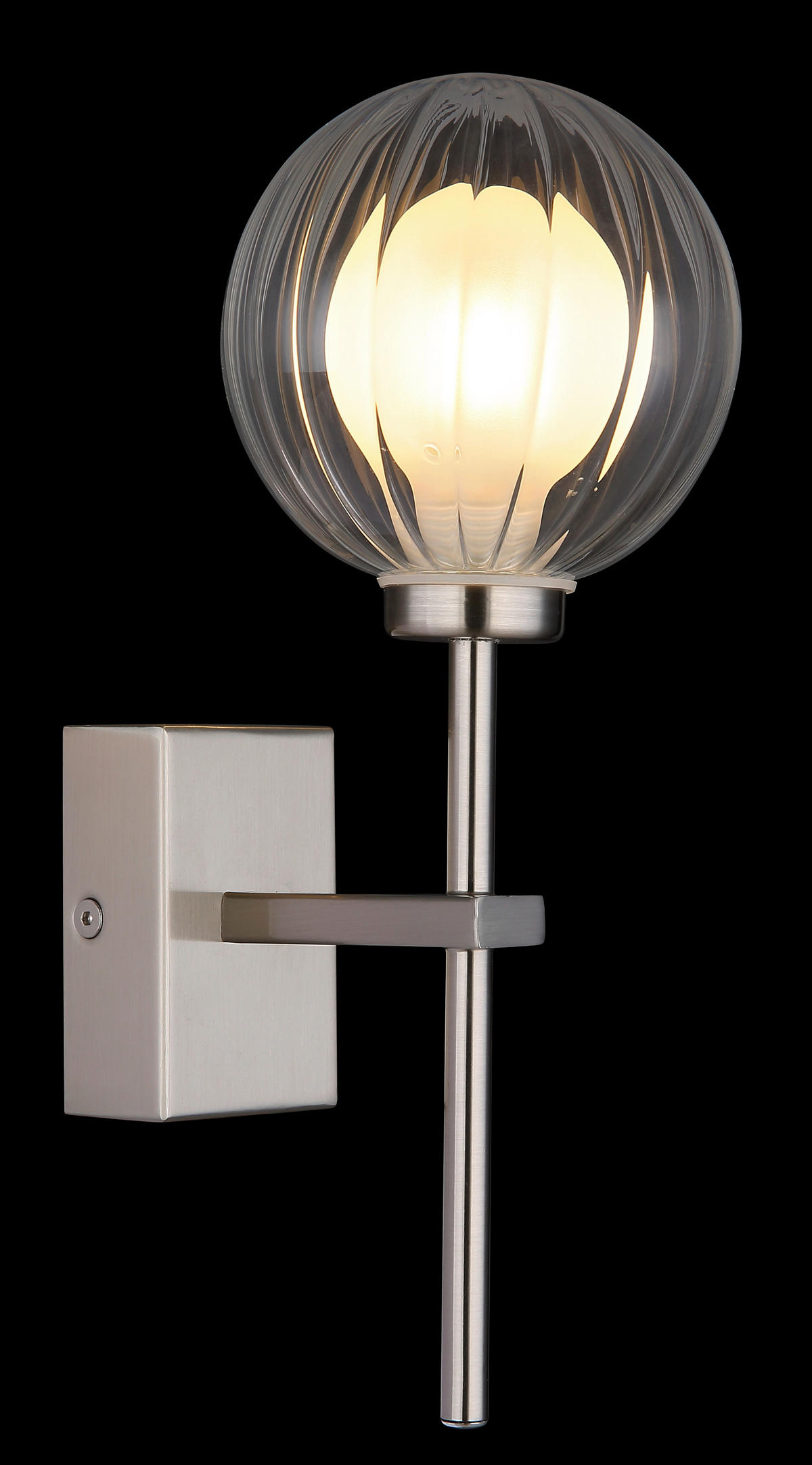 BADEZIMMER-WANDLEUCHTE - Klar, Konventionell, Glas/Metall (10/14,1cm) - Globo