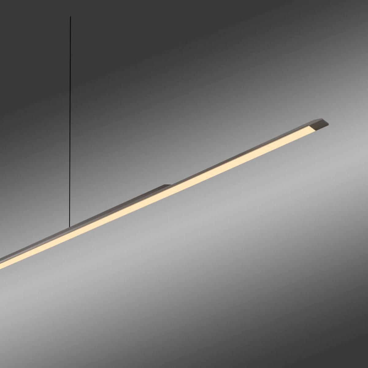 VISEČA LED-SVETILKA  PURE SURFACE 29 W//3000 K/230 V/ - siva, Design, kovina/umetna masa (160/2,5/150cm)