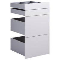 SCHUBLADENSET 45,3/83/46,8 cm   - Hellgrau, Konventionell, Holzwerkstoff (45,3/83/46,8cm) - Hom`in