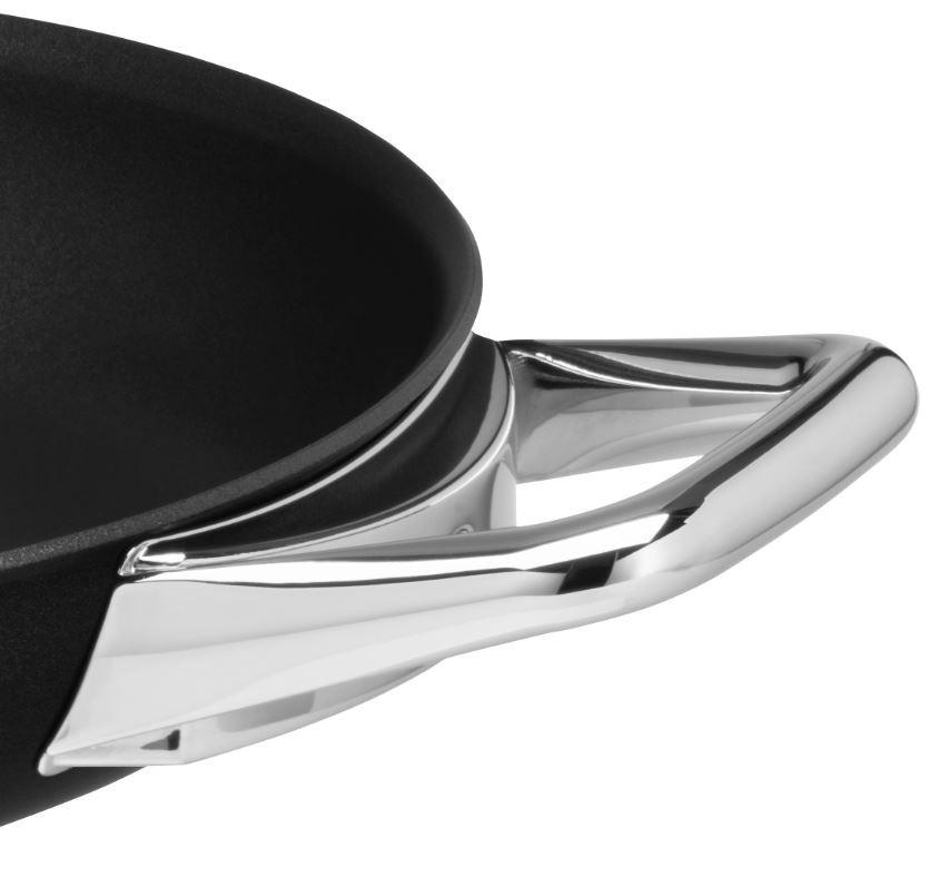 SERVIERPFANNE Steak Profi 24 cm  - Silberfarben/Schwarz, Basics, Metall (24cm) - WMF