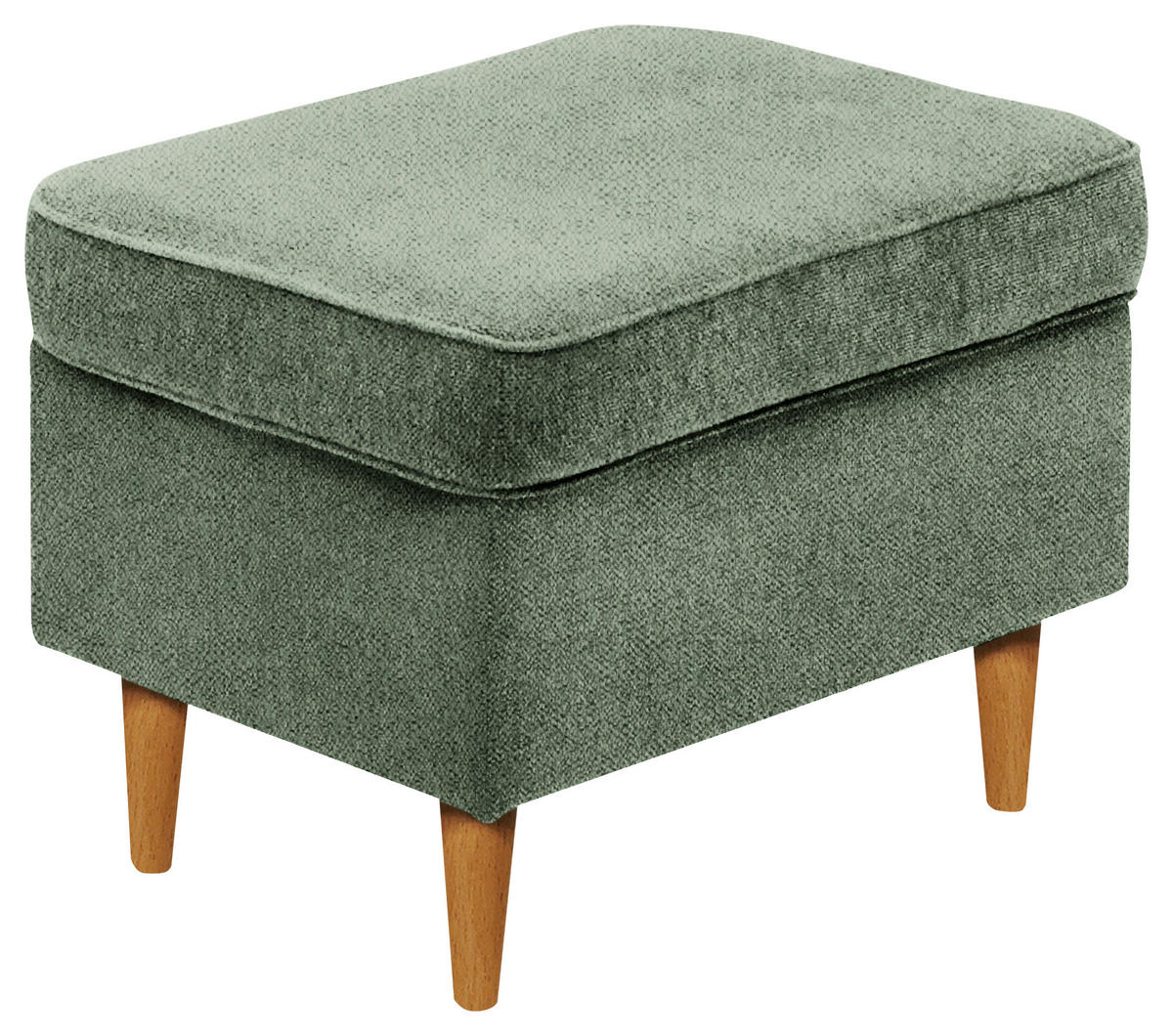 HOCKER Webstoff Olivgrün, Eiche Wotan  - Eiche Wotan/Olivgrün, Basics, Holz/Textil (63/43/42cm) - Carryhome