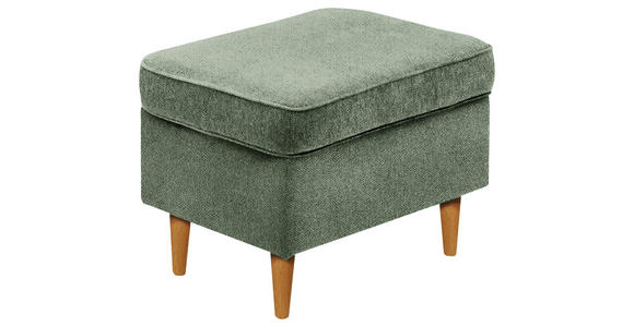 HOCKER Webstoff Olivgrün, Eiche Wotan  - Eiche Wotan/Olivgrün, Basics, Holz/Textil (63/43/42cm) - Carryhome