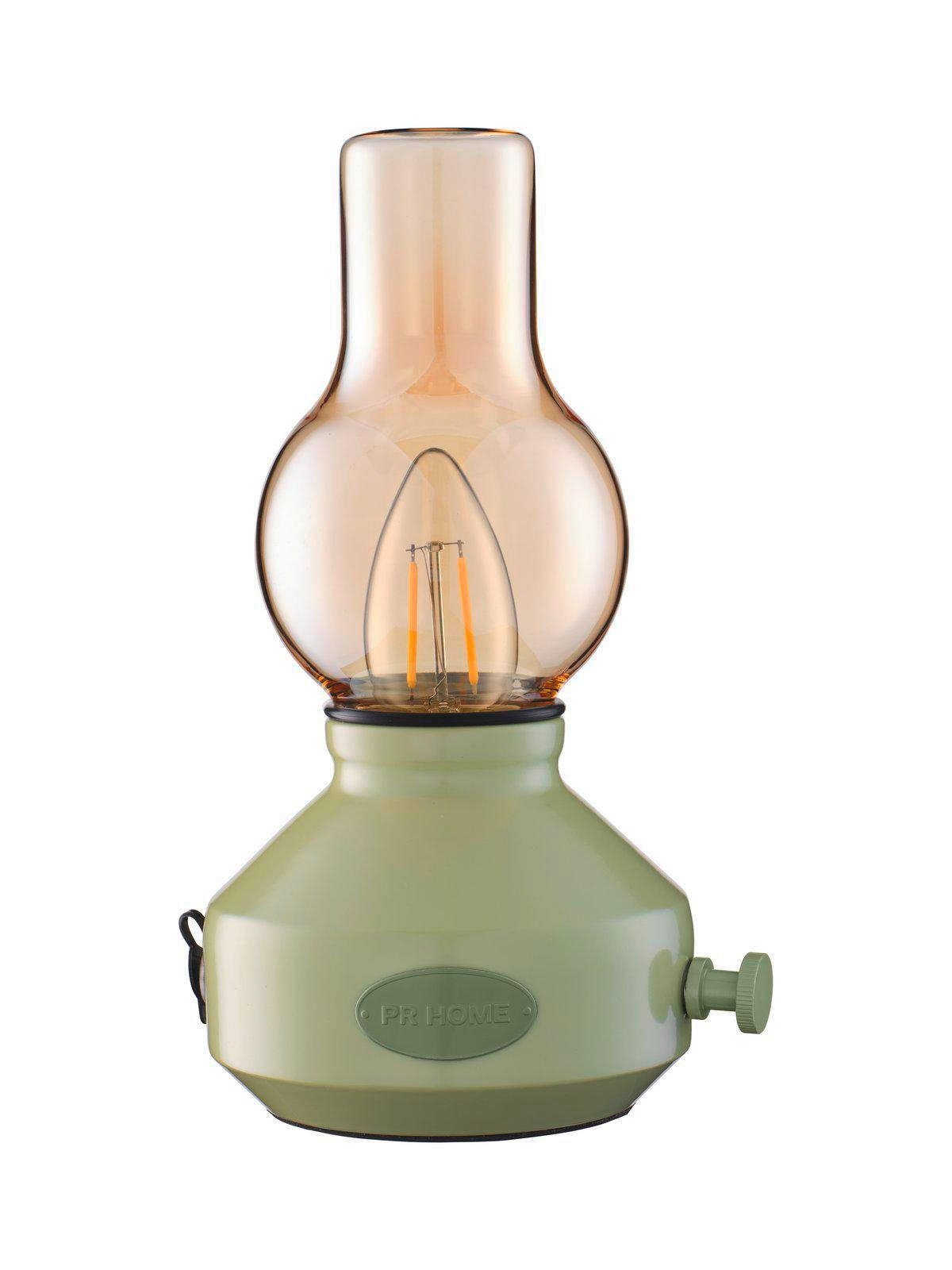AKKU-TISCHLEUCHTE PR Home Glimt   - Salbeigrün/Beige, Trend, Metall (21cm)