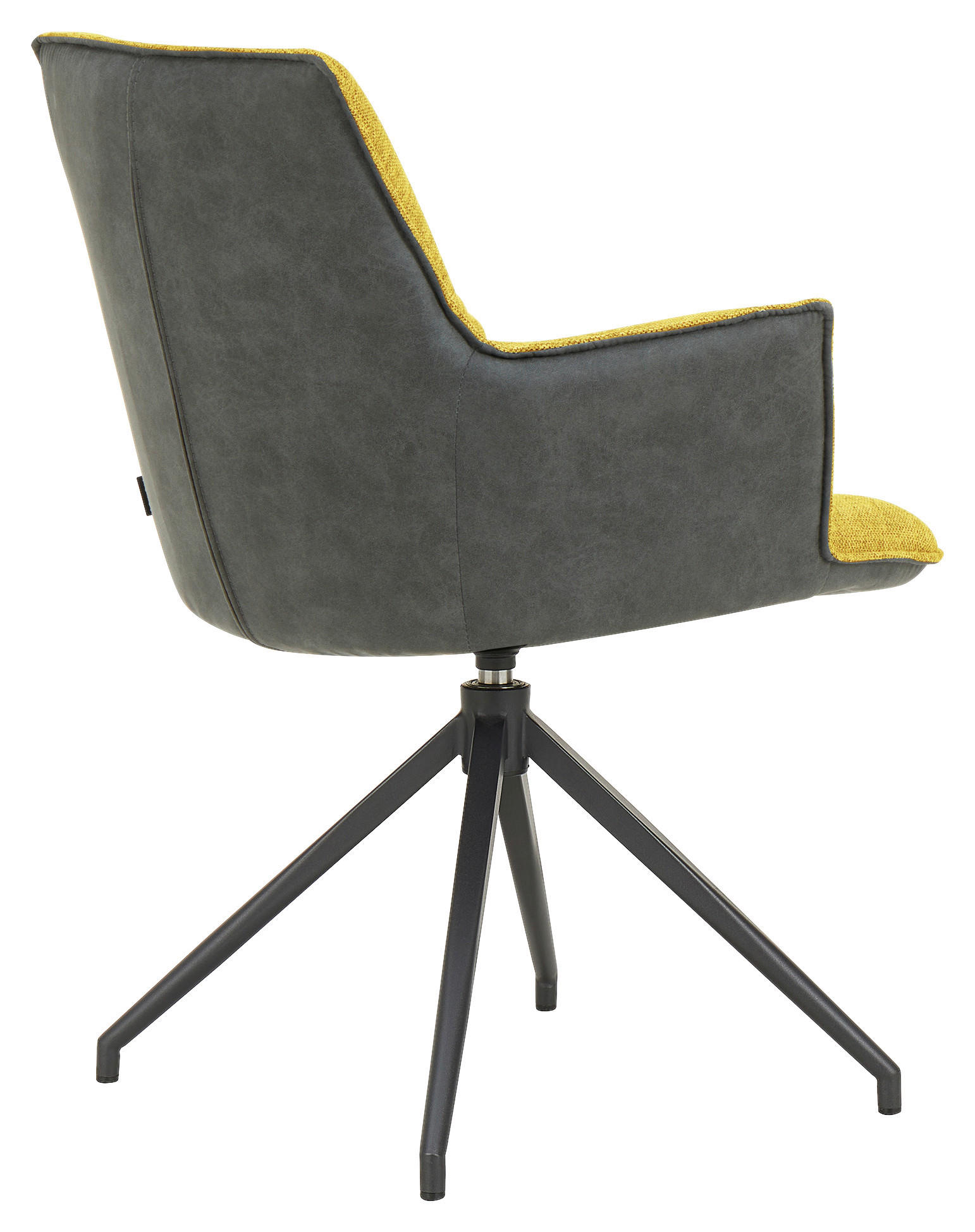 SCAUN CU BRAțE in galben, negru  - galben/negru, Design, metal/textil (59/89,5/63cm) - Novel