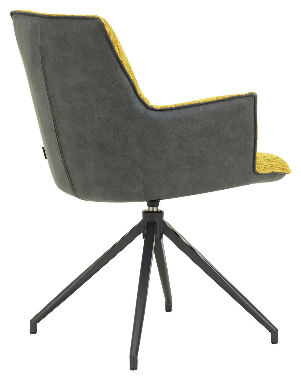 KAROSSZÉK sárga, fekete  - sárga/fekete, Design, textil/fém (59/89,5/63cm) - Novel