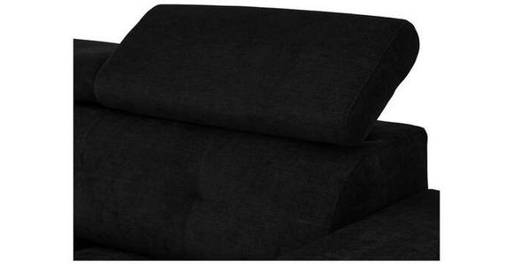 ECKSOFA Schwarz Chenille  - Schwarz, KONVENTIONELL, Textil/Metall (178/264cm) - Hom`in