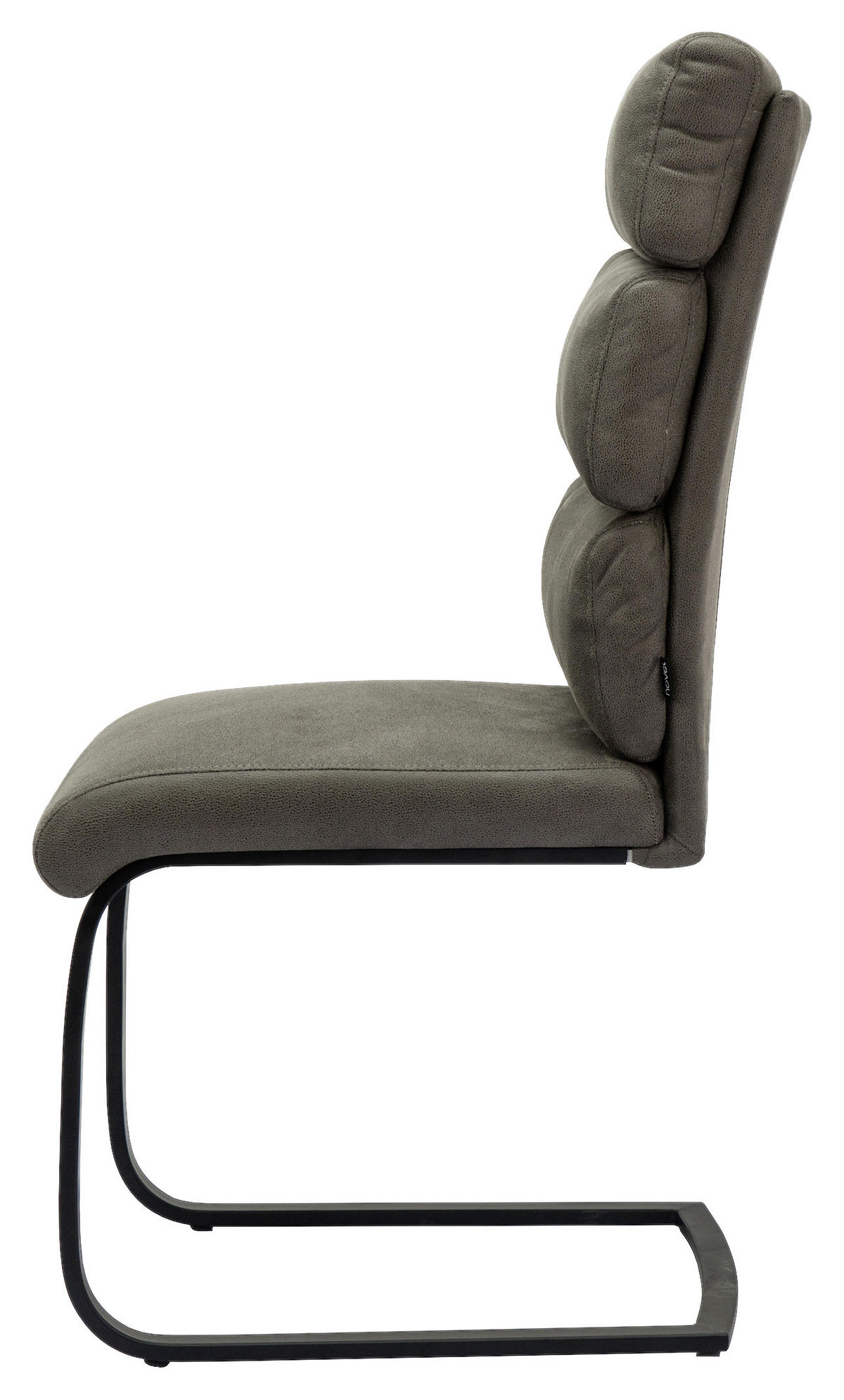 SCHWINGSTUHL  in Eisen Webstoff  - Schwarz/Grau, Design, Textil/Metall (47/106/63cm) - Novel