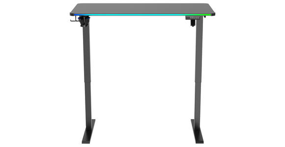 SCHREIBTISCH 120/60/70-115 cm Schwarz elektrisch höhenverstellbar  - Schwarz, Design, Holzwerkstoff/Kunststoff (120/60/70-115cm) - Novel