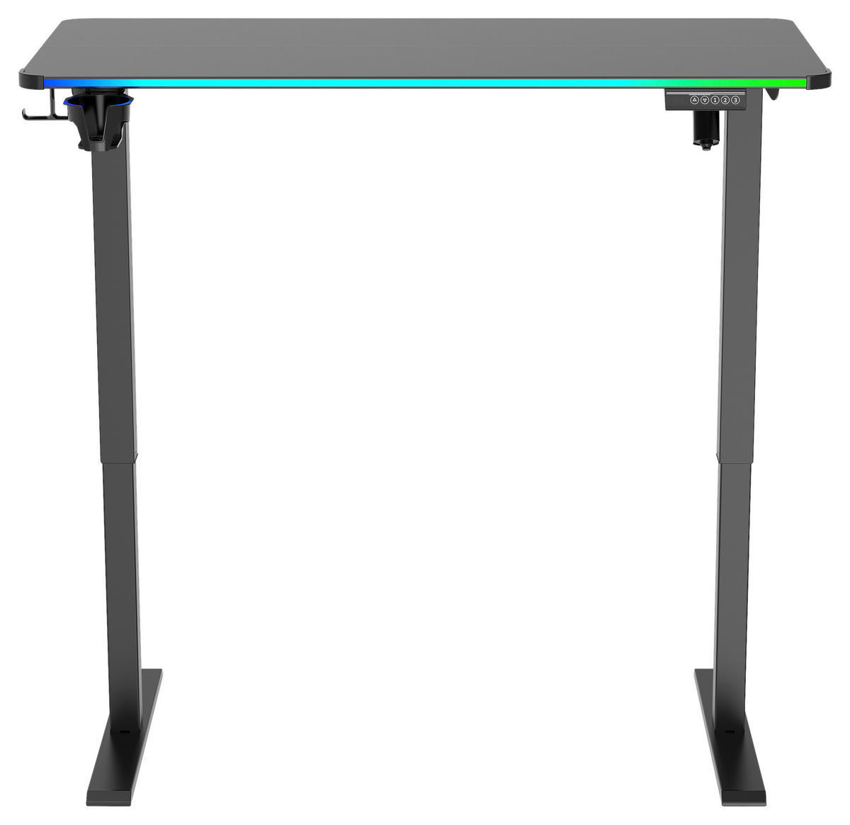 Masă De Scris, metal, plastic, material pe bază de lemn - negru, Design, plastic/metal (120/70-115/60cm) - Novel