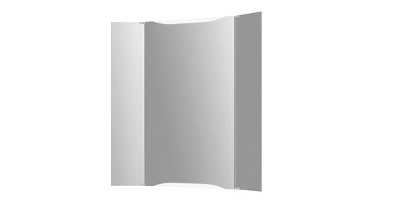 SPIEGELSCHRANK 74,7/73,8/16,8 cm  - Silberfarben/Weiß, Basics, Glas/Holz (74,7/73,8/16,8cm) - Xora