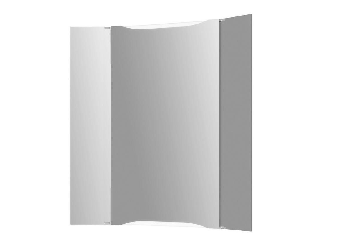 SPIEGELSCHRANK 74,7/73,8/16,8 cm  - Silberfarben/Weiß, Basics, Glas/Holz (74,7/73,8/16,8cm) - Xora