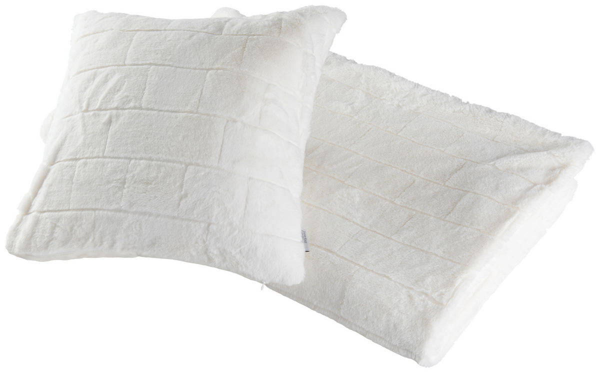 FELLDECKE SENJA 150/200 cm  - Weiß, KONVENTIONELL, Textil (150/200cm) - Dieter Knoll