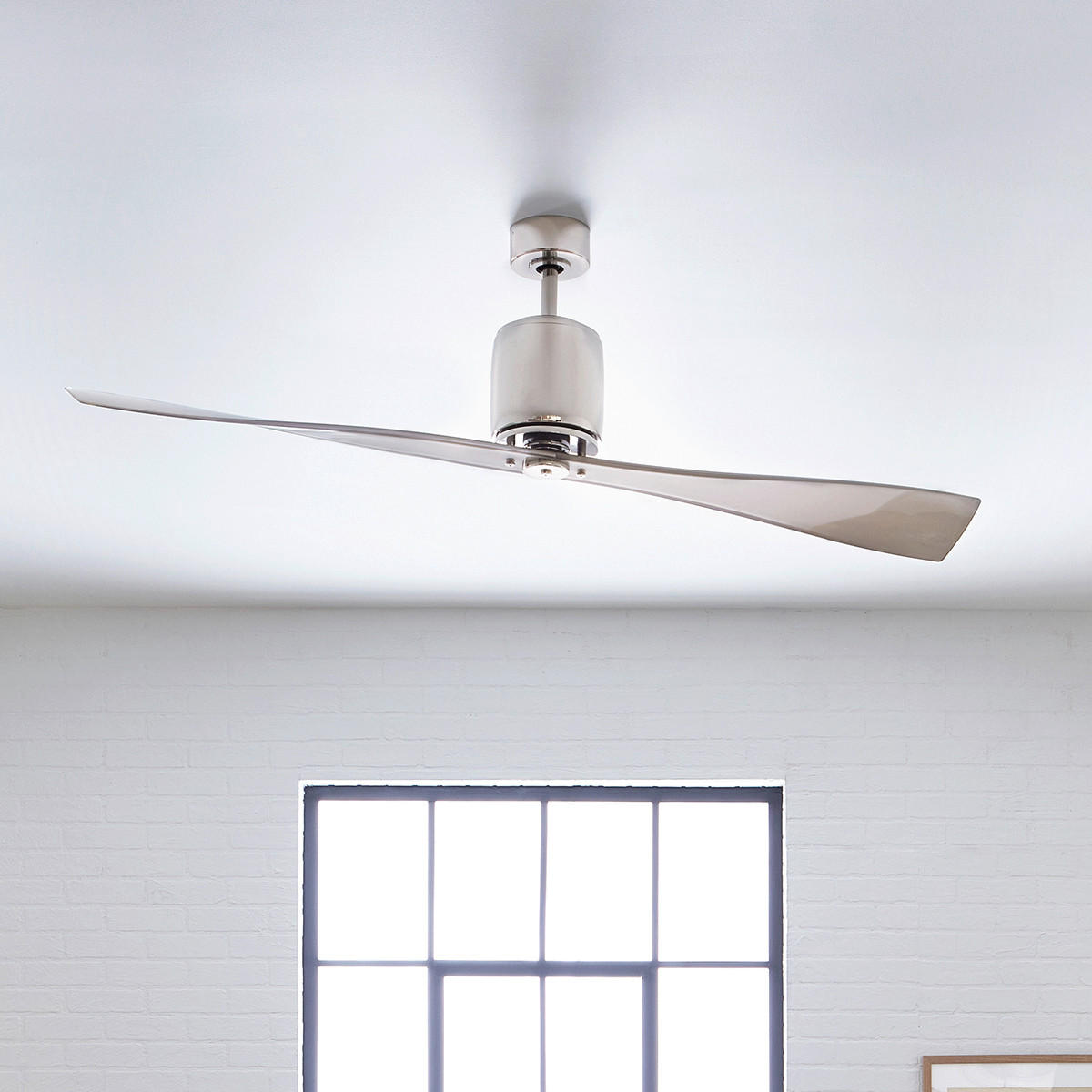 Ventilator mit Beleuchtung KLF-Ferron 152/41 cm   - Champagner/Nickelfarben, Basics, Kunststoff/Metall (152/41cm) - Elstead Lighting