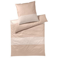 BETTWÄSCHESET Split Makosatin 160/210 cm  65 cm/100 cm  - Hellrosa, Design, Textil (160/210cm) - Joop!