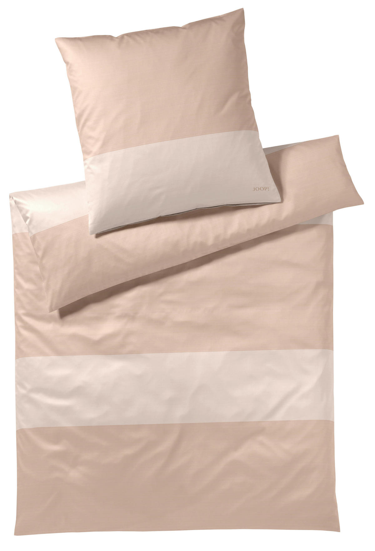 BETTWÄSCHESET Split Makosatin 160/210 cm  65 cm/100 cm  - Hellrosa, Design, Textil (160/210cm) - Joop!