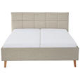 POLSTERBETT Beige 160/200 cm  - Eichefarben/Beige, Design, Holz/Textil (160/200cm) - Xora