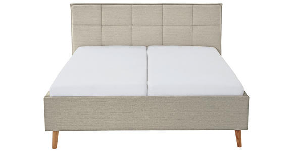 POLSTERBETT Beige 160/200 cm  - Eichefarben/Beige, Design, Holz/Textil (160/200cm) - Xora