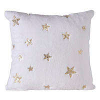 ZIERKISSEN    - Weiss/Goldfarben, Basics, Textil (45/45/12cm)