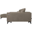 ECKSOFA  in Chenille Taupe  222/279 cm  - Taupe/Schwarz, KONVENTIONELL, Kunststoff/Textil (222/279cm) - Hom`in
