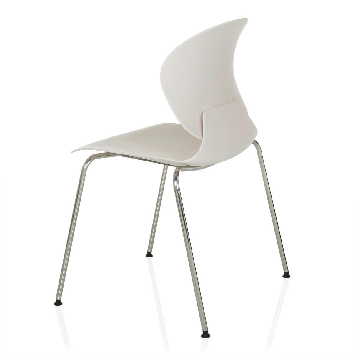 BESUCHERSTUHL  in Weiß  - Silberfarben/Weiß, MODERN, Kunststoff/Metall (56/80/54cm) - MID.YOU