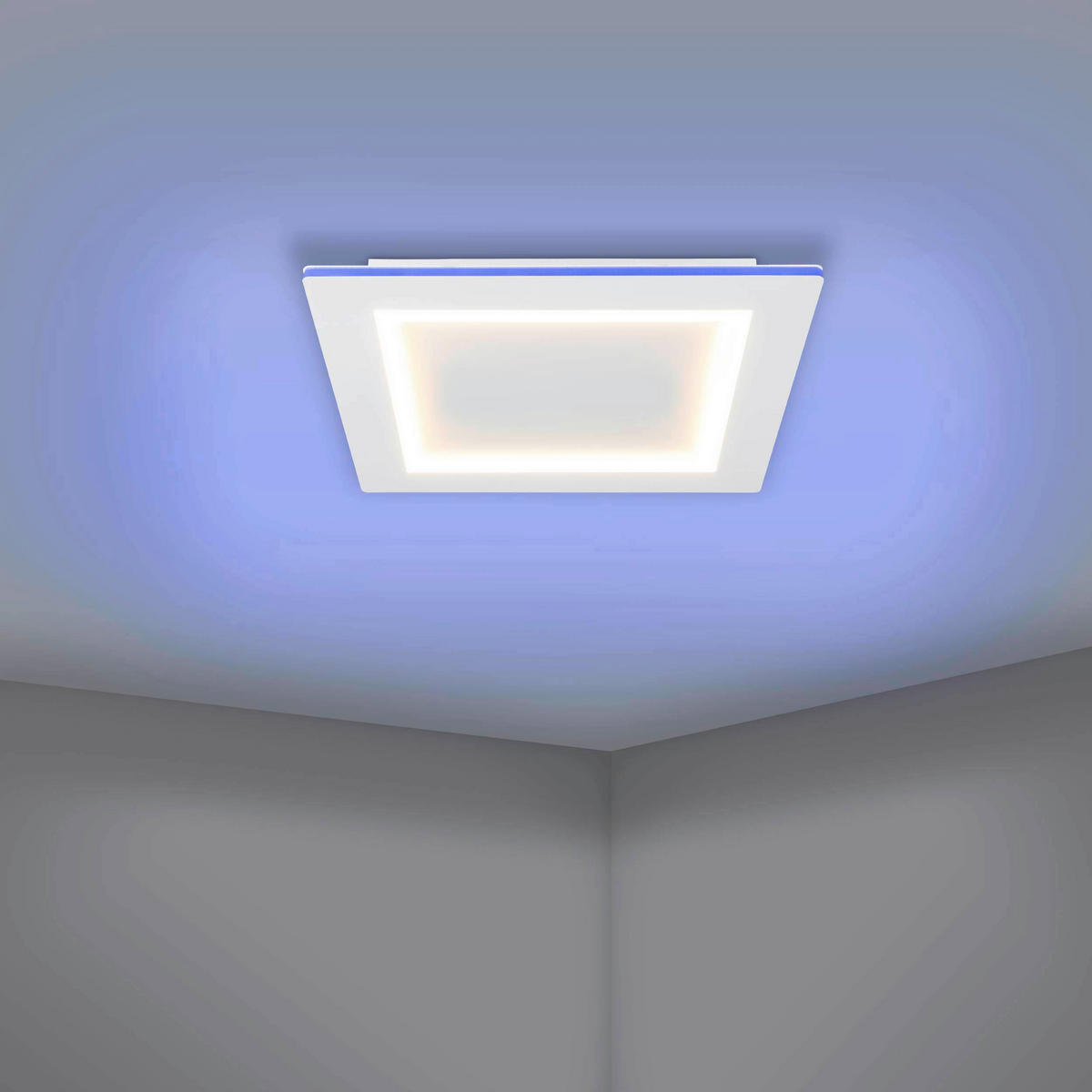 LED-DECKENLEUCHTE Padrogiano  Smart 45/45/10 cm   - Weiß, Basics, Kunststoff/Metall (45/45/10cm) - Eglo