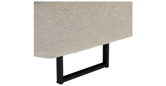 ECKSOFA in Webstoff Taupe  - Taupe/Schwarz, Design, Textil/Metall (235/280cm) - Hom`in