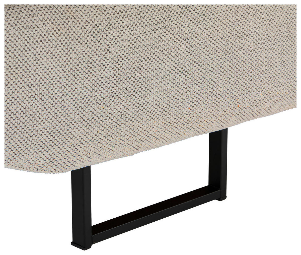 ECKSOFA in Webstoff Taupe  - Taupe/Schwarz, Design, Textil/Metall (235/280cm) - Hom`in