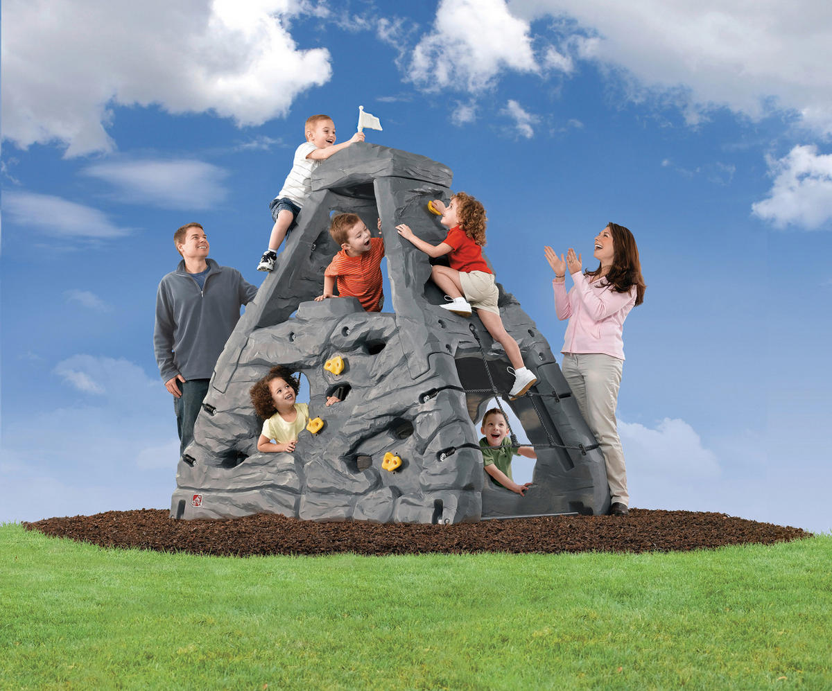 KLETTERFELS SKYWARD SUMMIT Step2  - Grau, KONVENTIONELL, Kunststoff (203,2/203,2/132,1cm) - Ambia Garden
