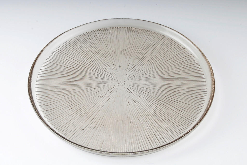 SERVIERPLATTE 28 cm  - Graubraun, KONVENTIONELL, Glas (28cm) - Novel