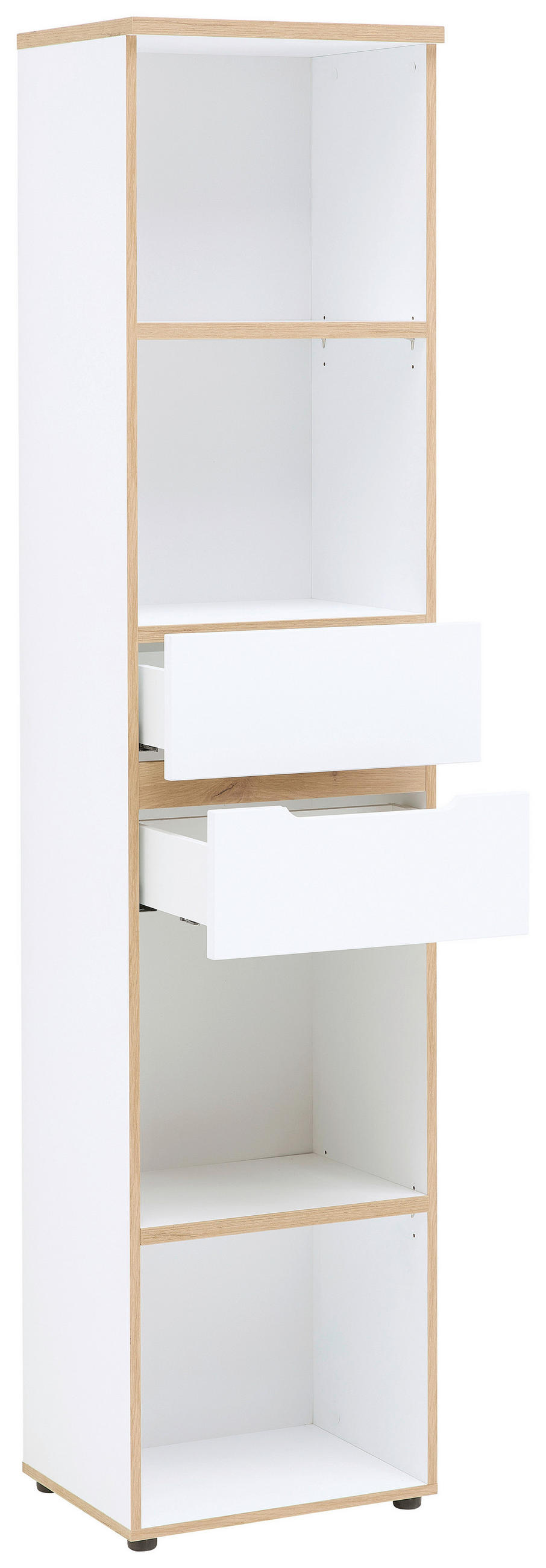 AKTENREGAL 45/197/38 cm  - Weiss/Schwarz, Konventionell, Holzwerkstoff/Kunststoff (45/197/38cm) - MID.YOU