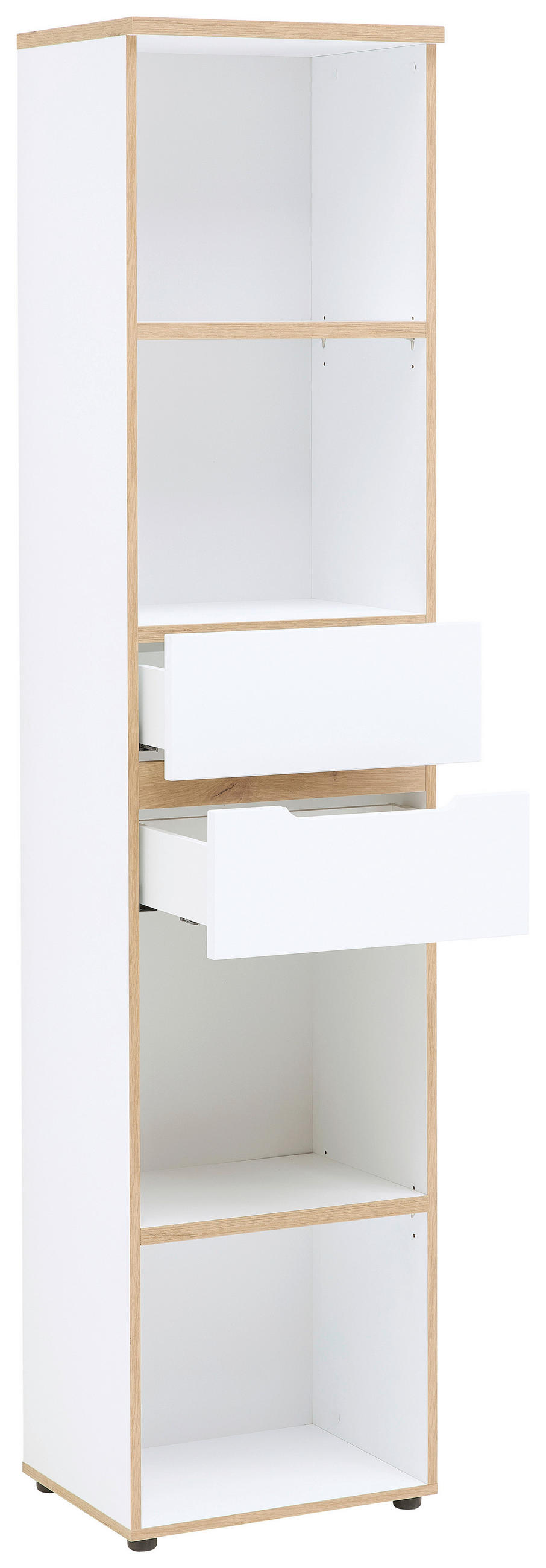 AKTENREGAL 45/197/38 cm  - Weiss/Schwarz, Konventionell, Holzwerkstoff/Kunststoff (45/197/38cm) - MID.YOU