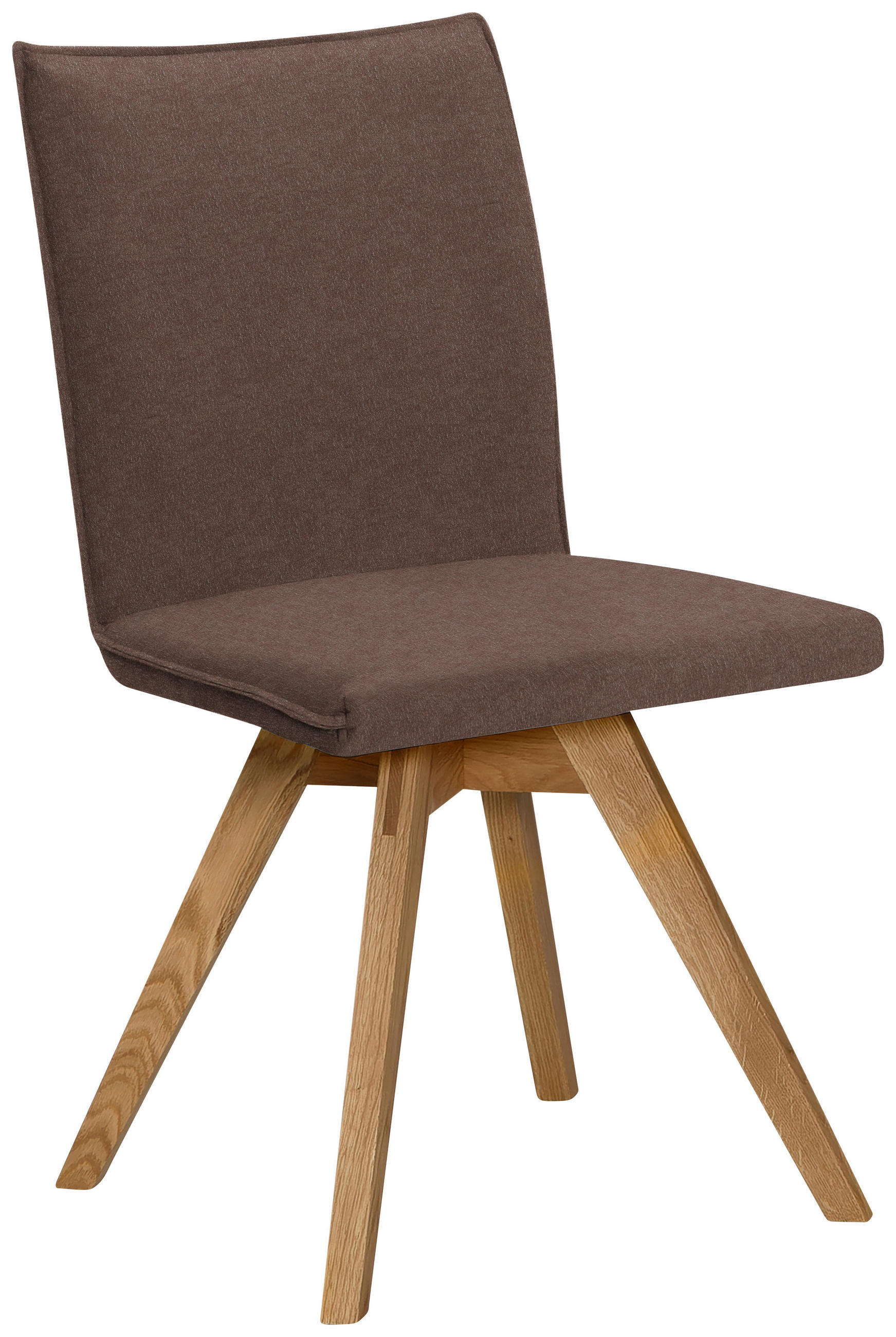 STUHL Lederlook, Mikrofaser  - Eichefarben/Braun, Konventionell, Holz/Textil (60/91/61cm) - Moderano